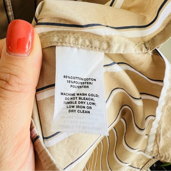 Lafayette 148 striped button down shirt - Picture 8 of 8